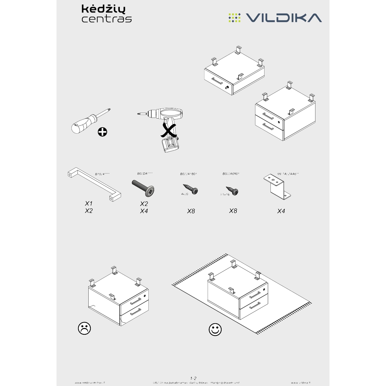 Biuro baldai || Biuro stalas || Pakabinamas stalčių blokas || Office furniture