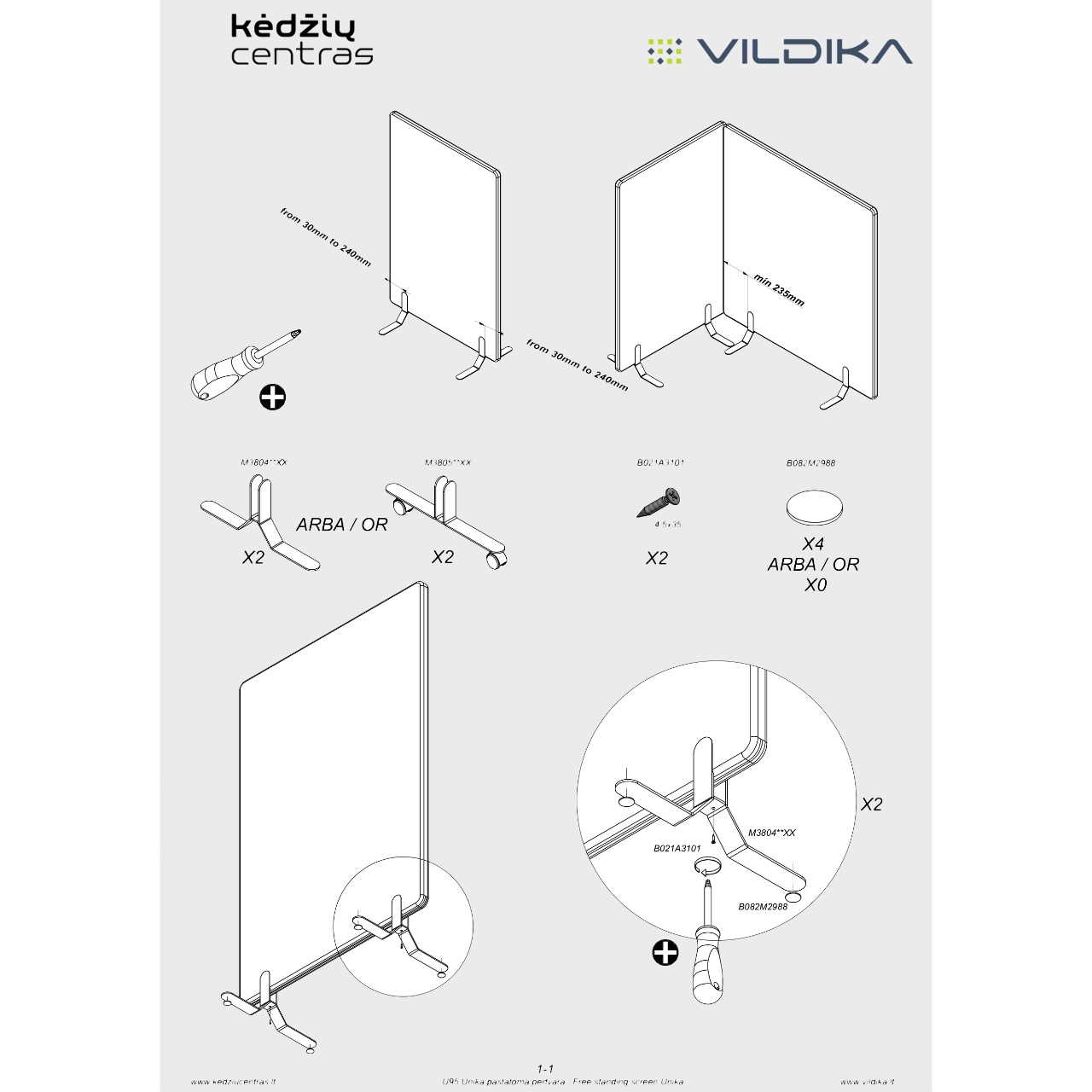 Biuro baldai || Biuro stalas || Akustinė pastatoma pertvara || Office furniture